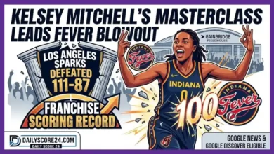 Kelsey Mitchell stats tonight Masterclass fuels record offensive blowout