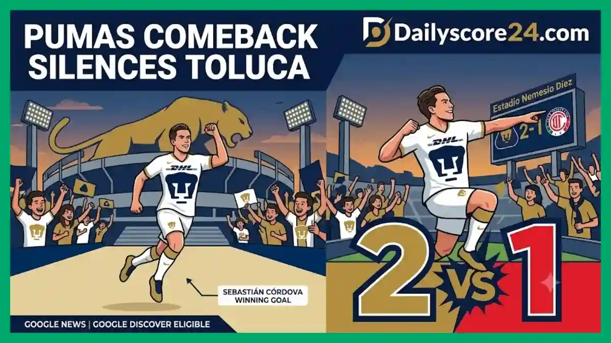 Toluca vs Pumas Comeback Masterclass Sebastián Córdova Stuns Infierno