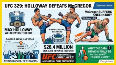 UFC 329 Fallout How Holloway Clinched a TKO Victory After McGregor Injury